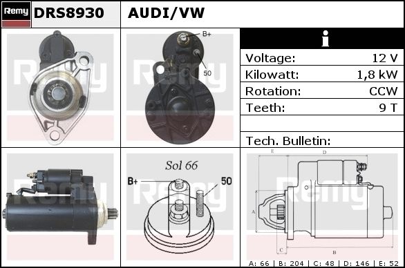 DELCO REMY Starter DRS9000